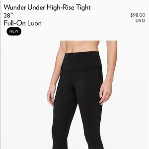 LULULEMON Wunder Under High-Rise Leggings